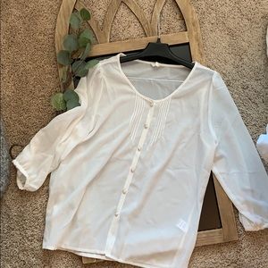 White sheer blouse